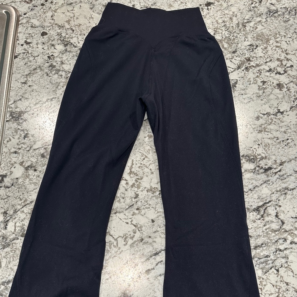 Alphalete Black Highwaist Flare Legging Tall Medium